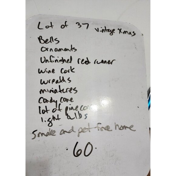 Vintage Christmas Ornament Lot Wreaths Bells Figurines Pinecones Leewards Westri - Picture 16 of 16